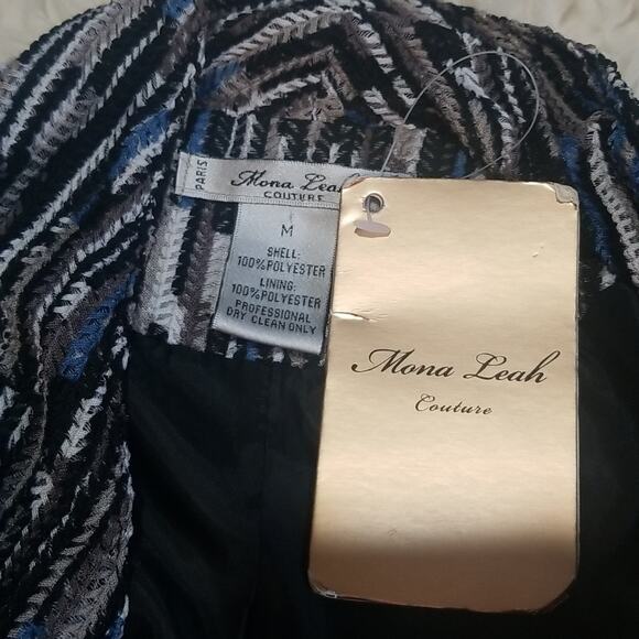NWT Mona Leah Couture Drape Front Openfront Cardigan Sweater - Picture 4 of 6